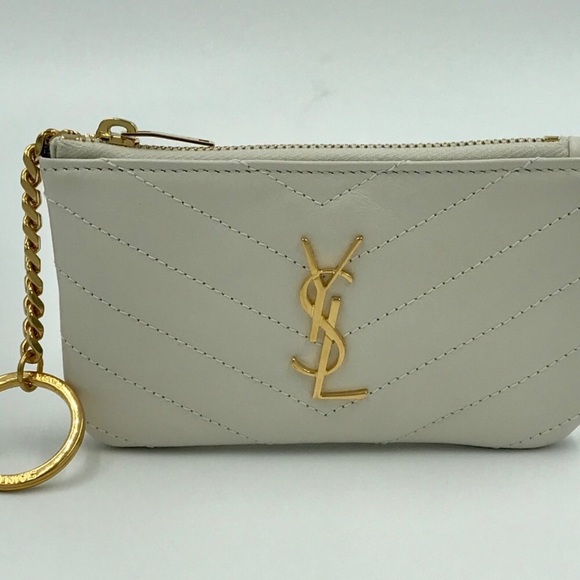 YSL Saint Laurent Cassandre Matelassé Key Pouch - Picture 2 of 11